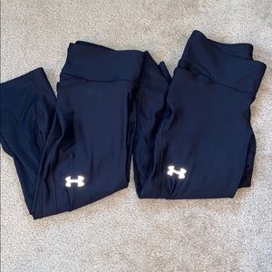 Lot of 2 Under Armour Compression Capri Leggings